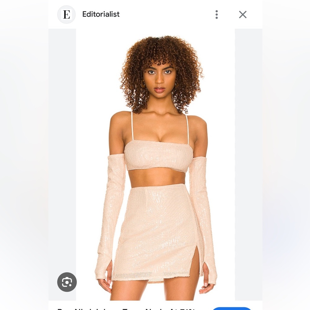 NBD Jolene top and Kristen Sequin skirt